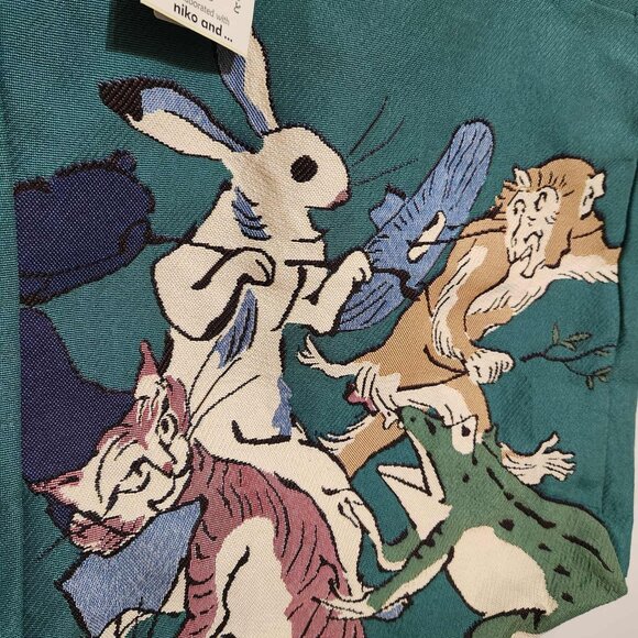 niko and ... Choju Jinbutsu Giga Kosanji Temple Japanese Canvas Tote Bag NWT - Picture 2 of 11